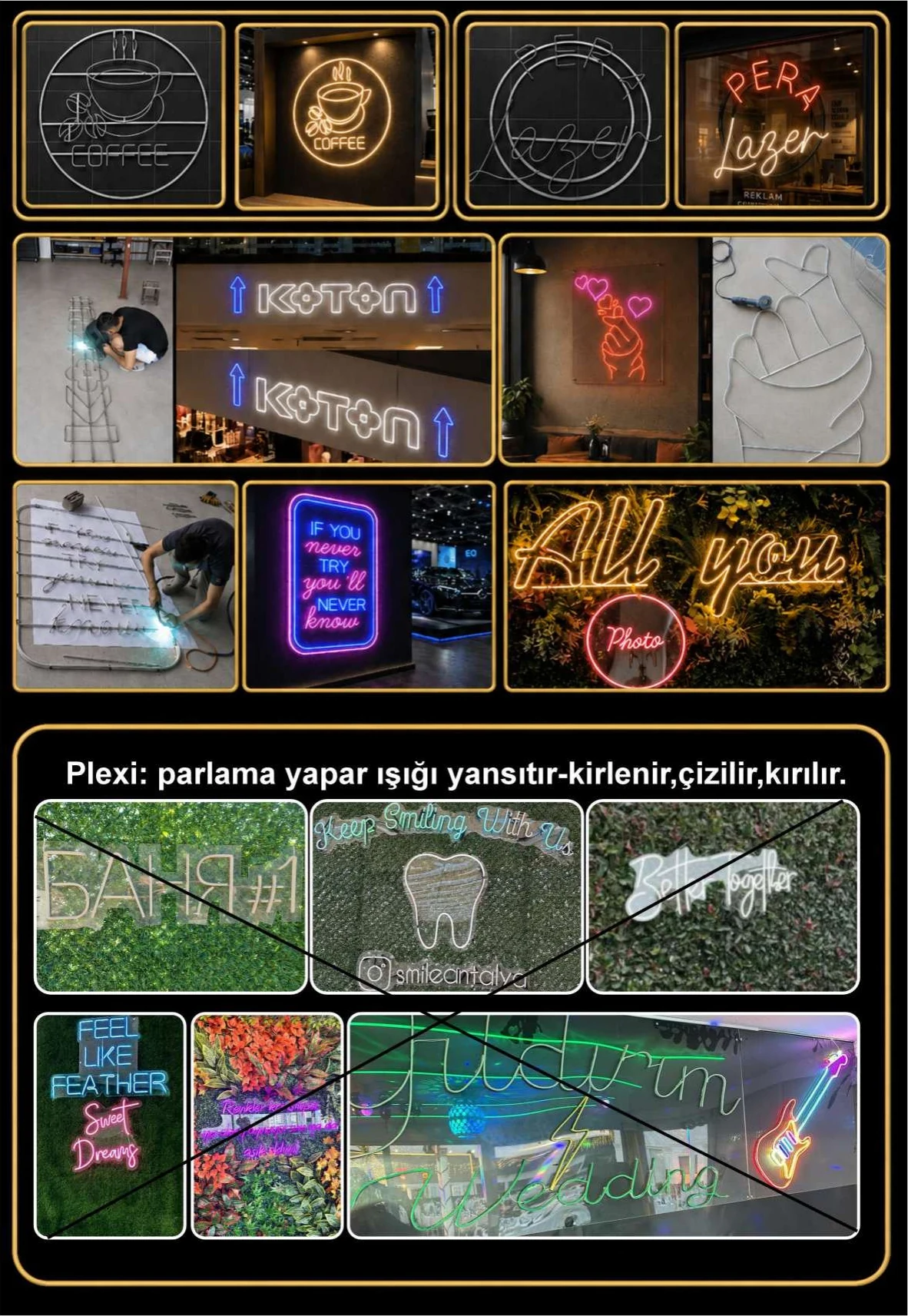 Özel üretim LED neon yazı ve motifler - Neon 2027 kataloğu sayfa 52