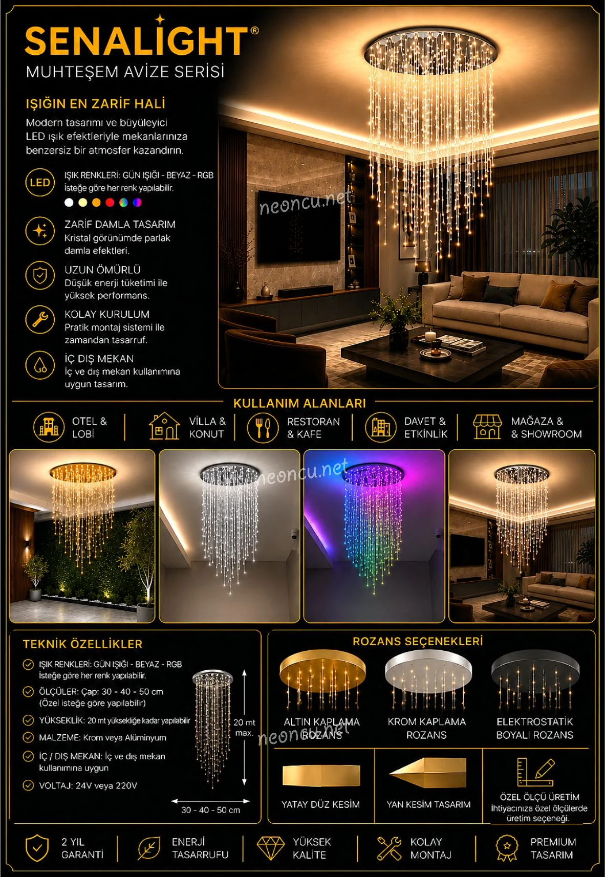 LED ışıklı muhteşem avize serisi - SENA 2027 kataloğu sayfa 7